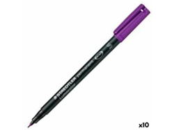 Rotulador Permanente STAEDTLER Lumocolor 313-6 S Lila 10 Unidades