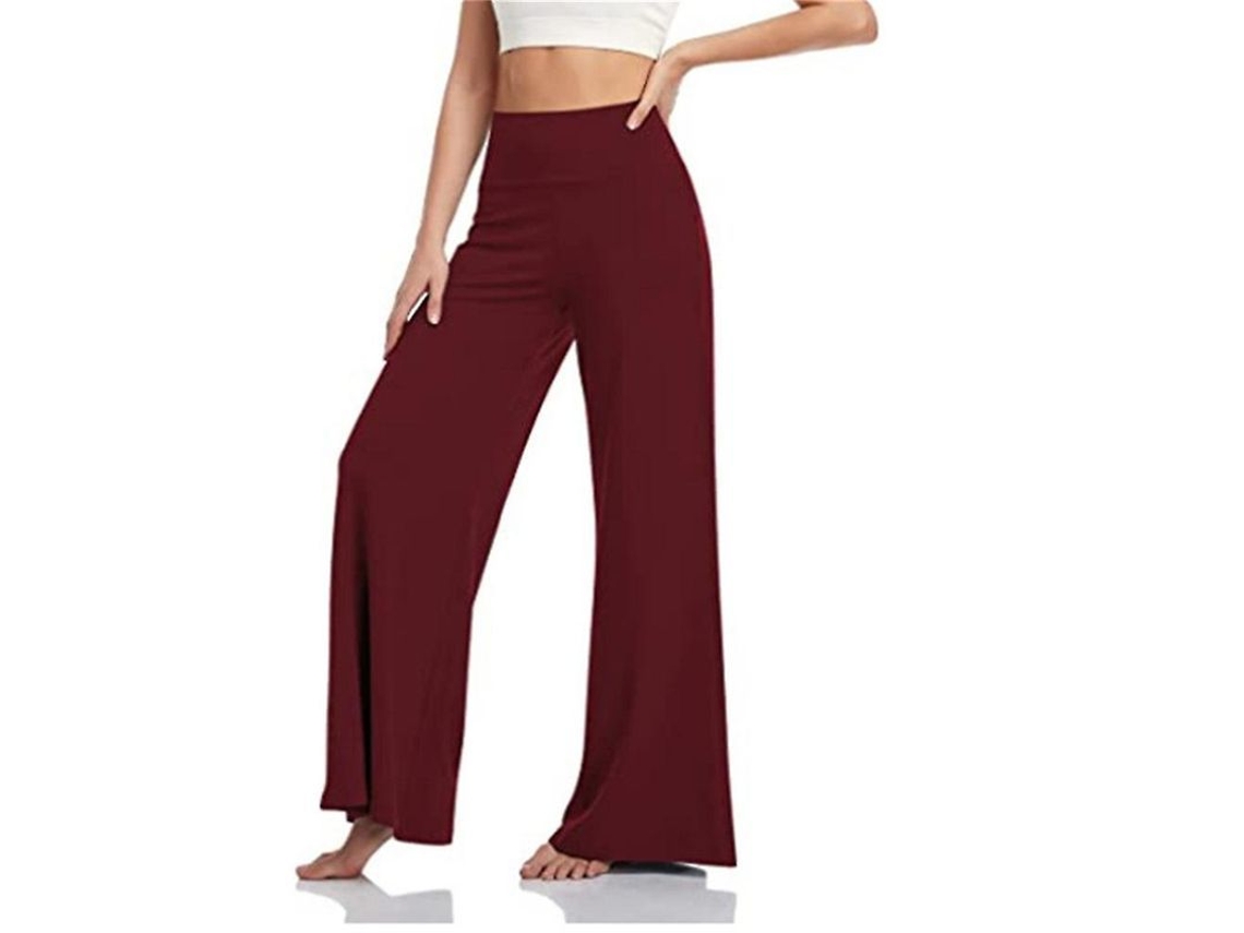 2026-pantalones De Yoga Elásticos Sueltos De Pierna Ancha Casual Para Mujer De Talla S-2xl