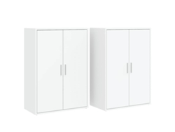 Aparador Conjunto de 2 Piezas Derivados de Madera Blanca MAISON EXCLUSIVE (60x31x84 cm)