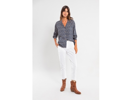 Pantalones de Mujer THROTTLEMAN Chino Blanco (38)