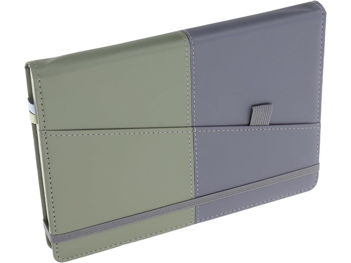 Libreta portátil A5 con pestañas alfabéticas, libreta de direcciones web gris y verde, bloc de notas Gokoco