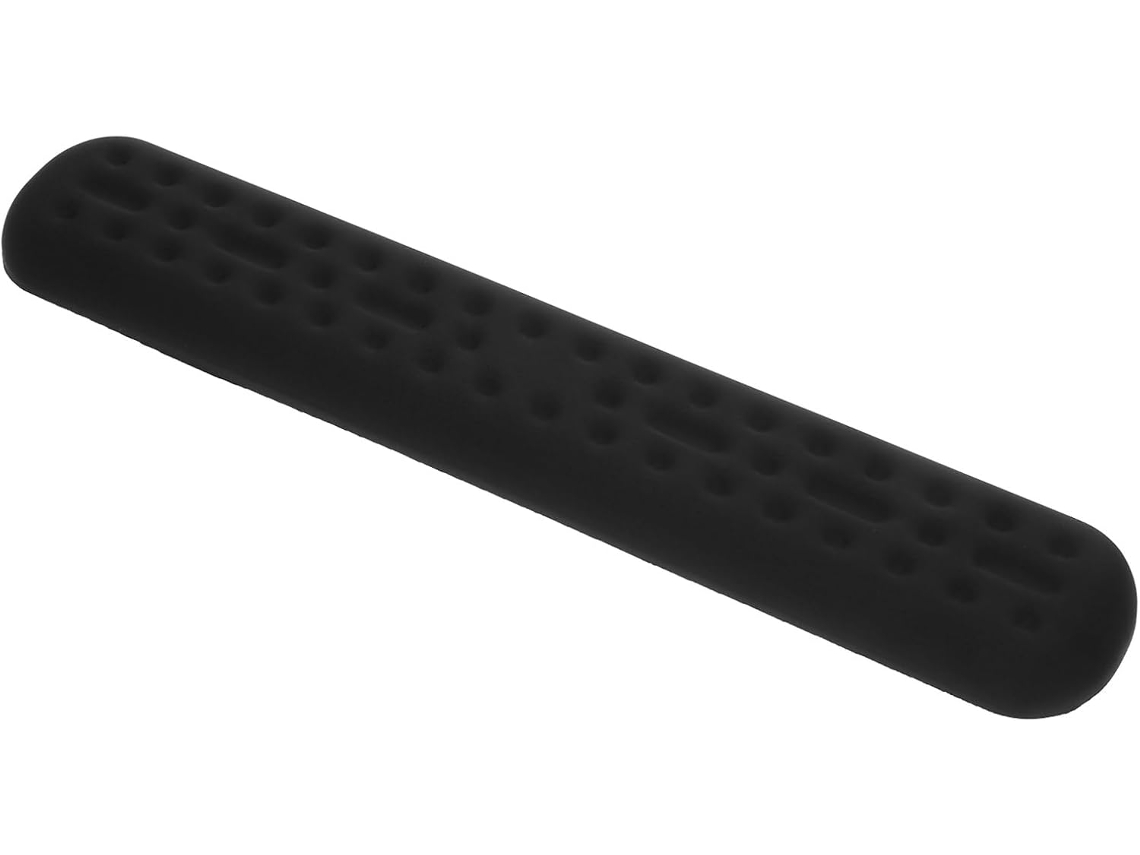 Reposamuñecas Y Base Antideslizante Ergonómica De Espuma Viscoelástica Para Un Confort Óptimo. Color Negro.