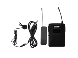 Sistema de micrófono lavalier inalámbrico UHF con 10 canales, mini micrófono de solapa para comercio electrónico.