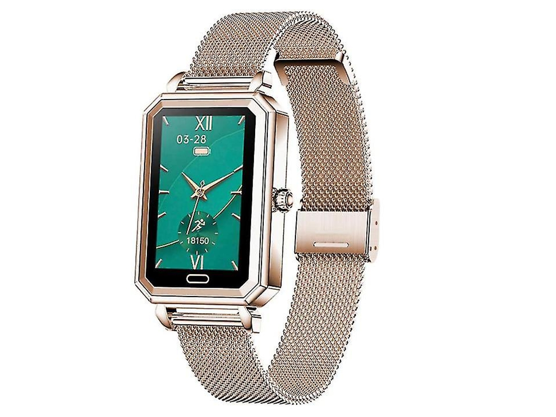 Reloj inteligente para mujer, pantalla táctil HD, multiesfera, modo deportivo, seguimiento de actividad, pulsera resistente al agua, control remoto, dorado, Bestvite