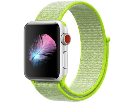 Correa tejida de nailon deportivo de repuesto para Apple Watch Series 4 40mm/44mm amarillo claro_44mm