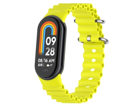 Correa de reloj de silicona Xiaomi Mi Band 8 Ocean (amarillo brillante)