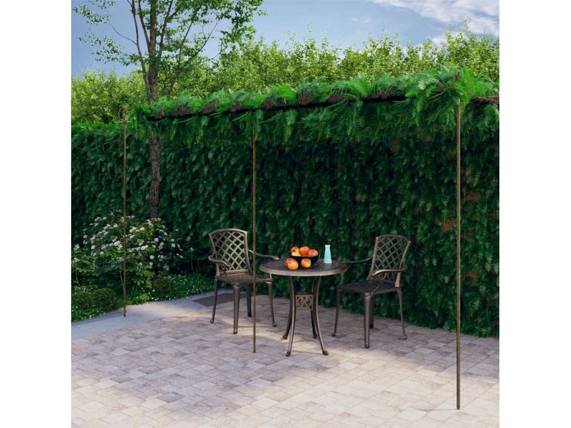 Pérgola De Jardín Marrón Antiguo 6x3x2,5 M Hierro
