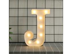 Letras Led Del Alfabeto Con Luz Blanca Cálida Para Decoración Del Hogar, Fiestas, Bares, Bodas O Festivales (j)