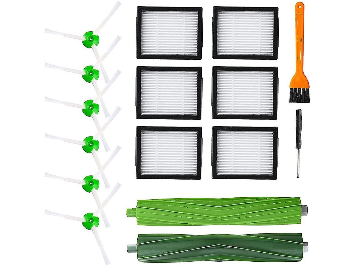 Cepillos de goma de repuesto, cepillos laterales, filtros, compatibles con Irobot Roomba