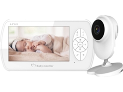 Intercomunicador Bebé Vídeo 4.3" – Blanco, Audio, Visión Nocturna