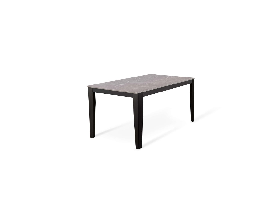 Grande - Mesa extensible (130/290 x 80 cm) en Melamina Negra STONES