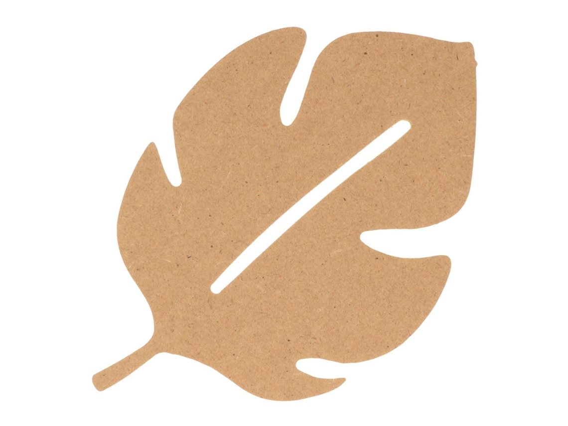 Silueta de hoja de palmera en madera MDF 15 cm ARTEMIO