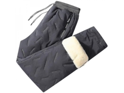2026-pantalones De Invierno Para Hombre Con Forro Sherpa Calientitos Deportivos Casuales Talla Grande 6xl Gris