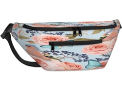 Bolso Bandolera Unisex Tropicallife Estampado Floral Rosa Para Hombre Mujer Gran Capacidad Estilo Casual Vi