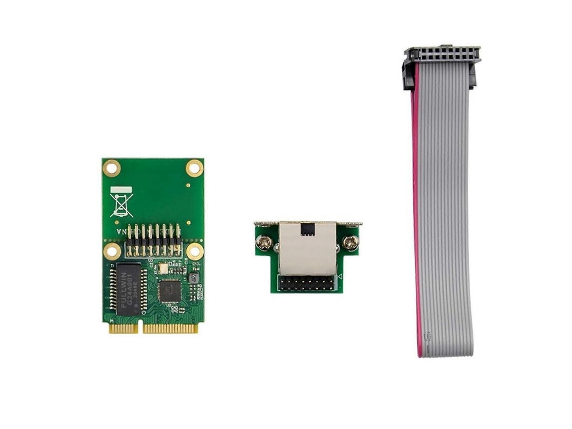 Tarjeta De Red Gigabit Pcie Mini Realtek Rtl8111f Con 1 Puerto Lan Ethernet, Color Verde Industrial.