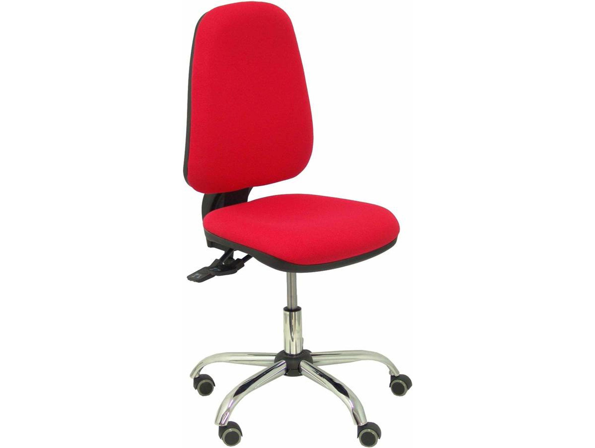 Silla de Escritorio Operativa PIQUERAS Y CRESPO Socovos Rojo con ruedas de parqué (Tejido)
