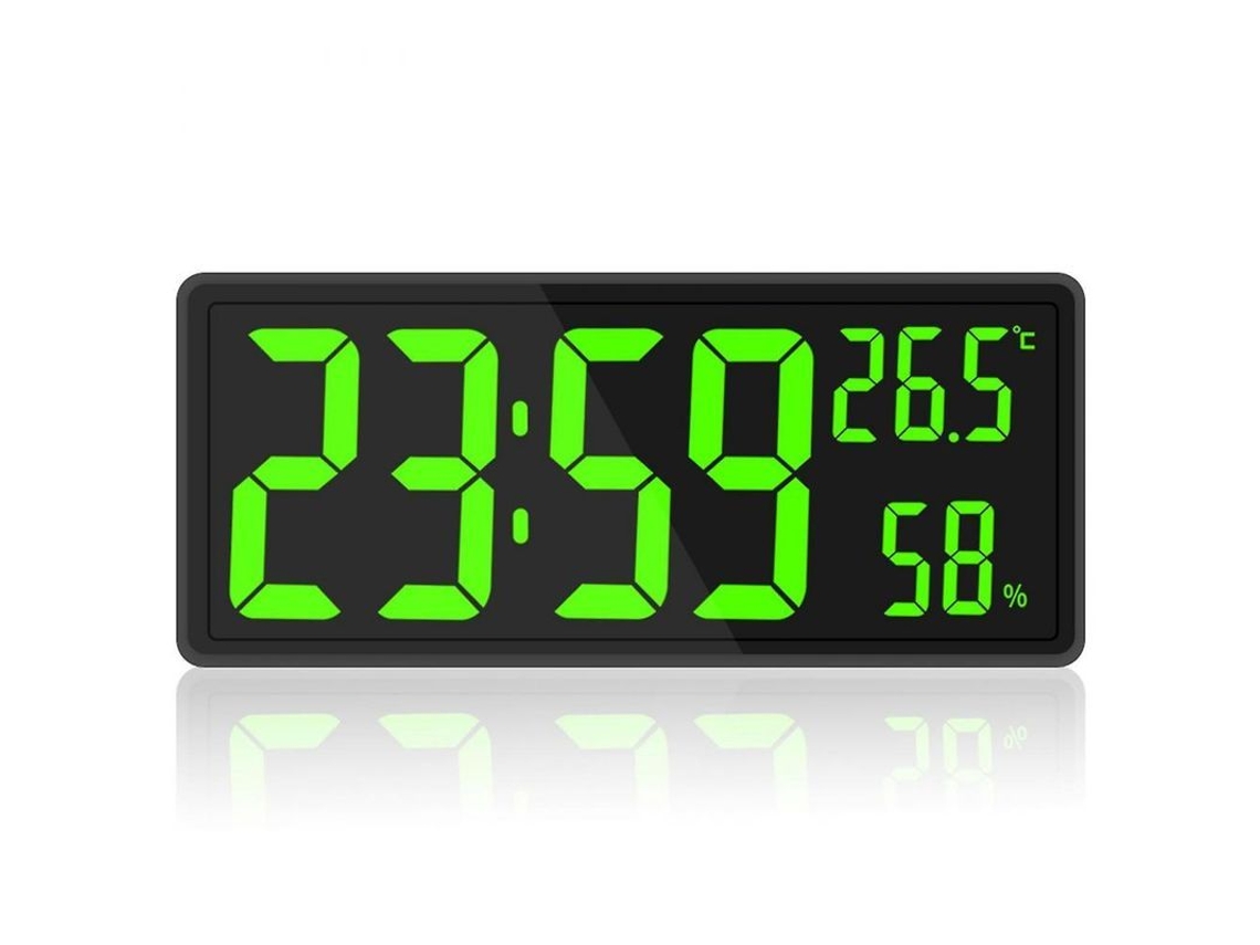 2026-reloj Digital Led De Pared Con Temperaturay Humedad, Grandes Dígitos, Ideal Para Hogar, Clase Y Granja