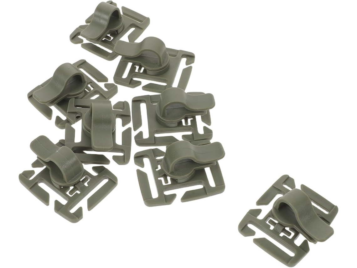 Juego de 8 abrazaderas giratorias para tubos de hidratación, fijaciones ligeras, de plástico.