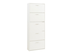 Zapatero Sykkylven 169x60x24 cm con 5 solapas blanco Pt.casa