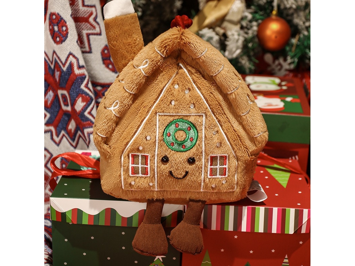 (casa De Jengibre Navideña 38 Cm) Peluche, Cojín Para Sofá