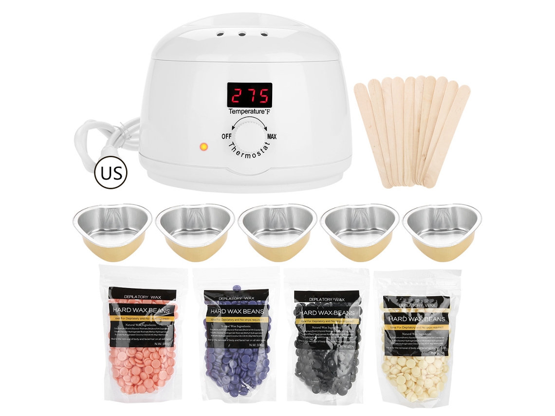 Vlrla-wax Warmer Machine Cabelo Removal Com Wax Beans Sticks Kit