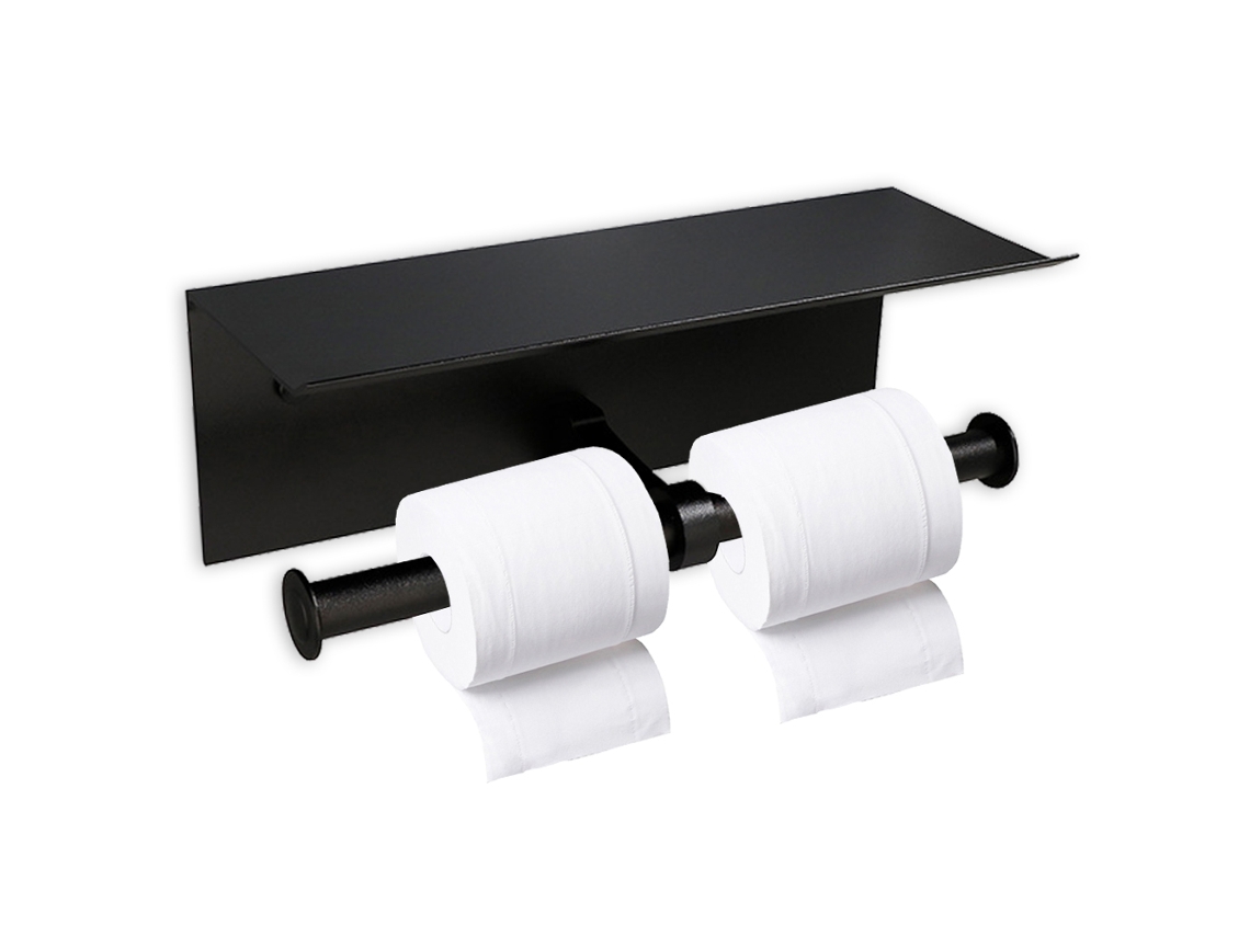 Portarrollos de papel higiénico doble con dispensador de dos rollos para toallas de mano
