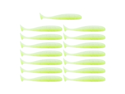 2026rebe-15pcs Señuelo Suave De Silicona De Cola T Bicolor Para Pesca En Agua Dulce Y Saladacolor:b
