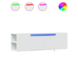 Maison Exclusive - Mueble De Tv De Pared Con Luces Led Blanco 135x31x39,5 Cm