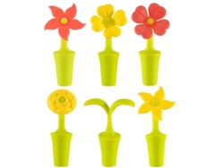 Taponeras De Silicona Para Botellas De Vino Sellantes Reutilizables Conjunto De 6 Diametro Universal Para Bebidas Y Condimentos