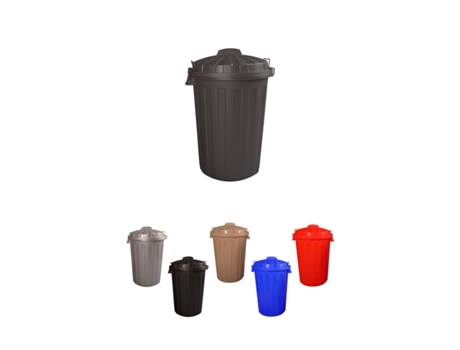 Cubo Basura Diseño Moderno de plástico Com Tapadera | Cubo resistente almacenaje e reciclar Gris 31 litros