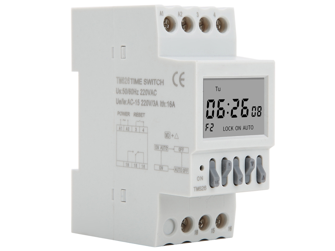 Temporizador Inteligente Tm626 Con Interruptor De Encendido, Relé, Control De Tiempo, Montaje En Carril Din, 220 V Ca