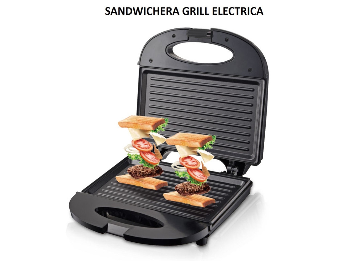 Sandwichera Lolek 750w Antiadherente, Temperatura Automática, Luces, Fácil Limpieza y Almacenamiento, Tacto Frío, Snacks Rápidos