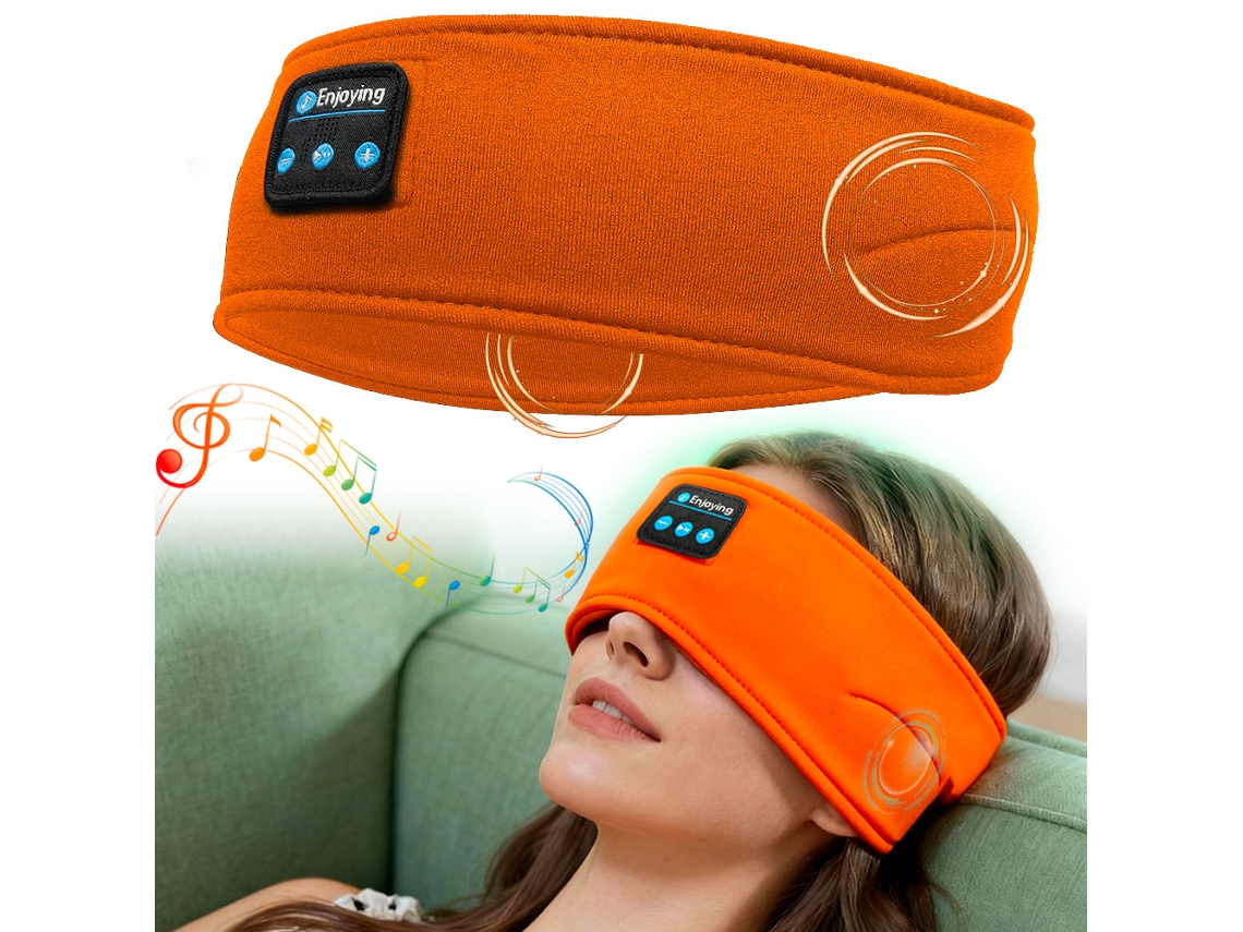 Auriculares Bluetooth 5.0 Con Diadema, Batería De Larga Duración, Ideales Para Hacer Deporte Y Dormir. Digitallab Naranja
