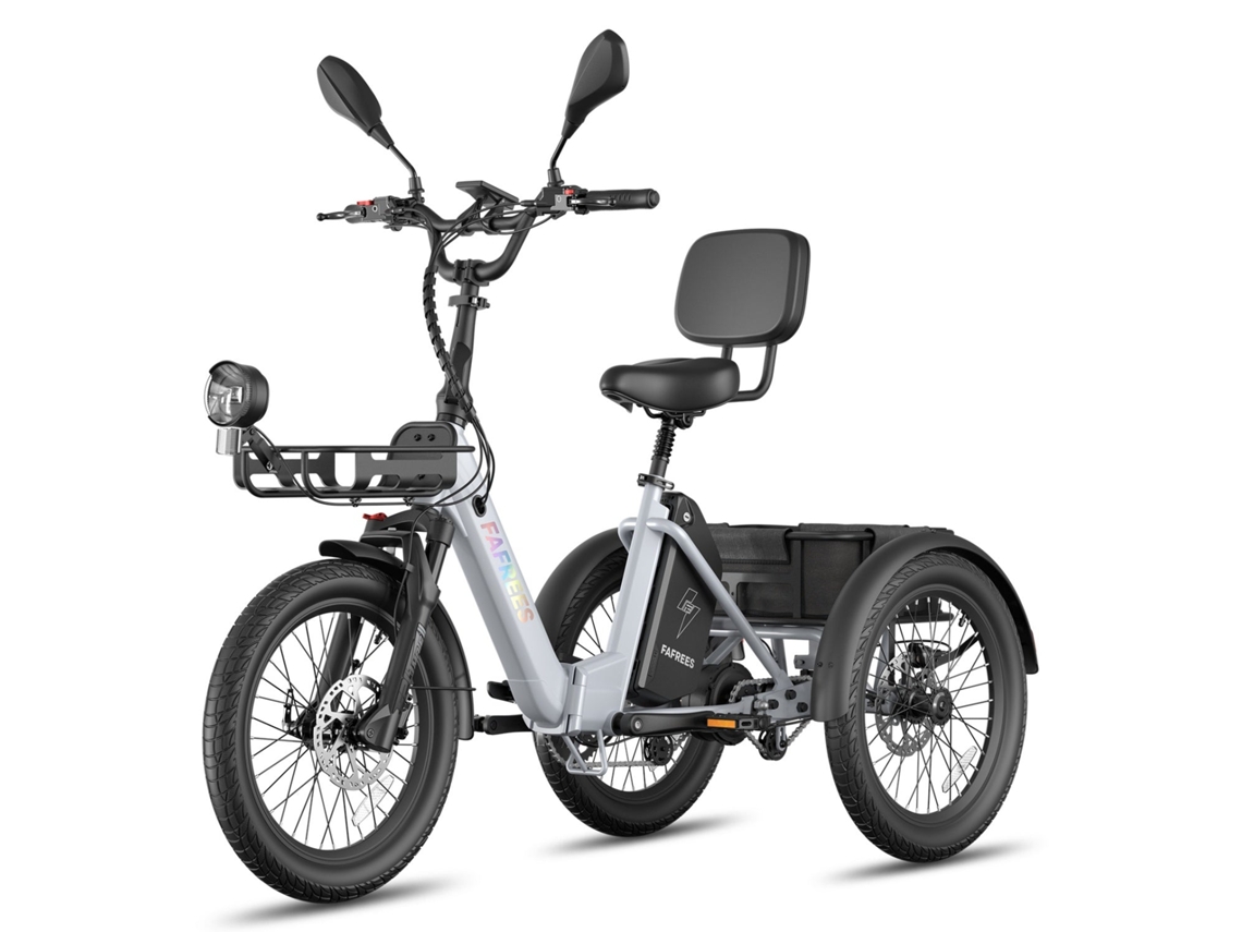 Bicicleta eléctrica F20 Mate II, motor de 250 W, batería de 48 V y 21 Ah, neumáticos de 20 pulgadas, frenos de disco hidráulicos, color gris plateado, FAFREES