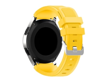 Correa de Silicona textura sarga ajustable para Samsung Galaxy Watch 46mm - amarillo