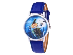 Reloj De Cuarzo Con Correa De Cuero Pu Zhoulianfa Patrón Hallowmas (azul)