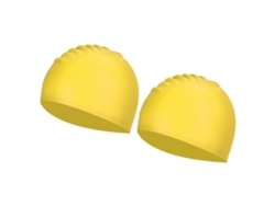 Gorro de natación de silicona, impermeable y antideslizante, apto para adultos y hombres, ideal para entrenamiento de natación. Amarillo - Grande