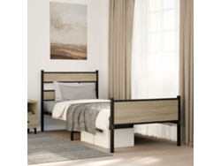 Estructura De Cama Sin Colchón Madera Roble Sonoma 100x200 Cm