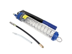 Herramienta Manual De Lubricación Con Grasa Transparente De Alta Resistencia (400 Cc) Con Manguera Flexible Y Diseño Ergonómico.