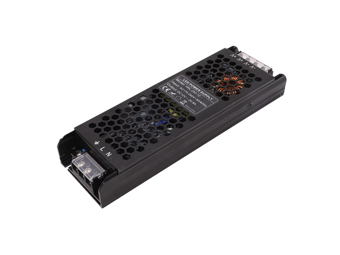 Fuente De Alimentación Led De Conmutación Para Tiras, Caja Gruesa Hueca, 250w, Ac170-260v A Dc12v, Controlador