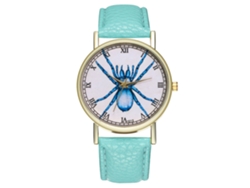 Reloj De Pulsera Unisex Informal Con Estampado De Insectos, Movimiento De Cuarzo Fashionado (verde Menta)
