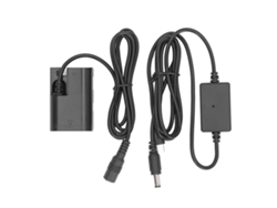 Adaptador de corriente continua Fake Battery LP E6N con conector USB-C para cámara digital