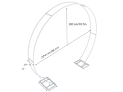 Arco de metal para bodas, diseño robusto, múltiples opciones de tamaño, rieles dobles de 2,2 m, OEM