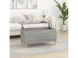 Mesa de Centro de Apoyo 90X44,5X45 Cm Derivados de Madera Gris Sonoma
