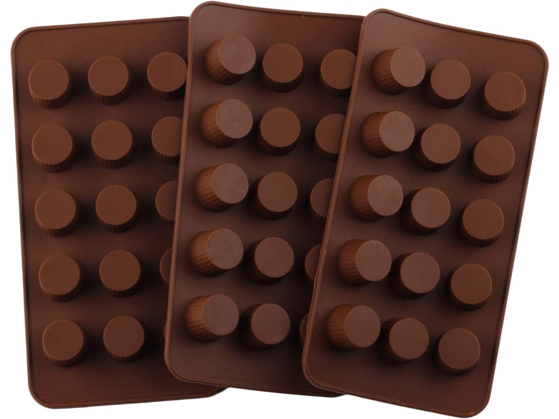Juego JEIIBRZUI de 3 moldes de chocolate de 3 piezas