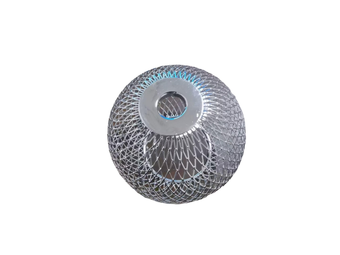 Omni-2 Piezas, Pantalla De Luz De Techo, Pantalla Metálica, Diseño Esférico Hueco, Plata, 7.50x7.50x7.50cm, Instalación Sencilla