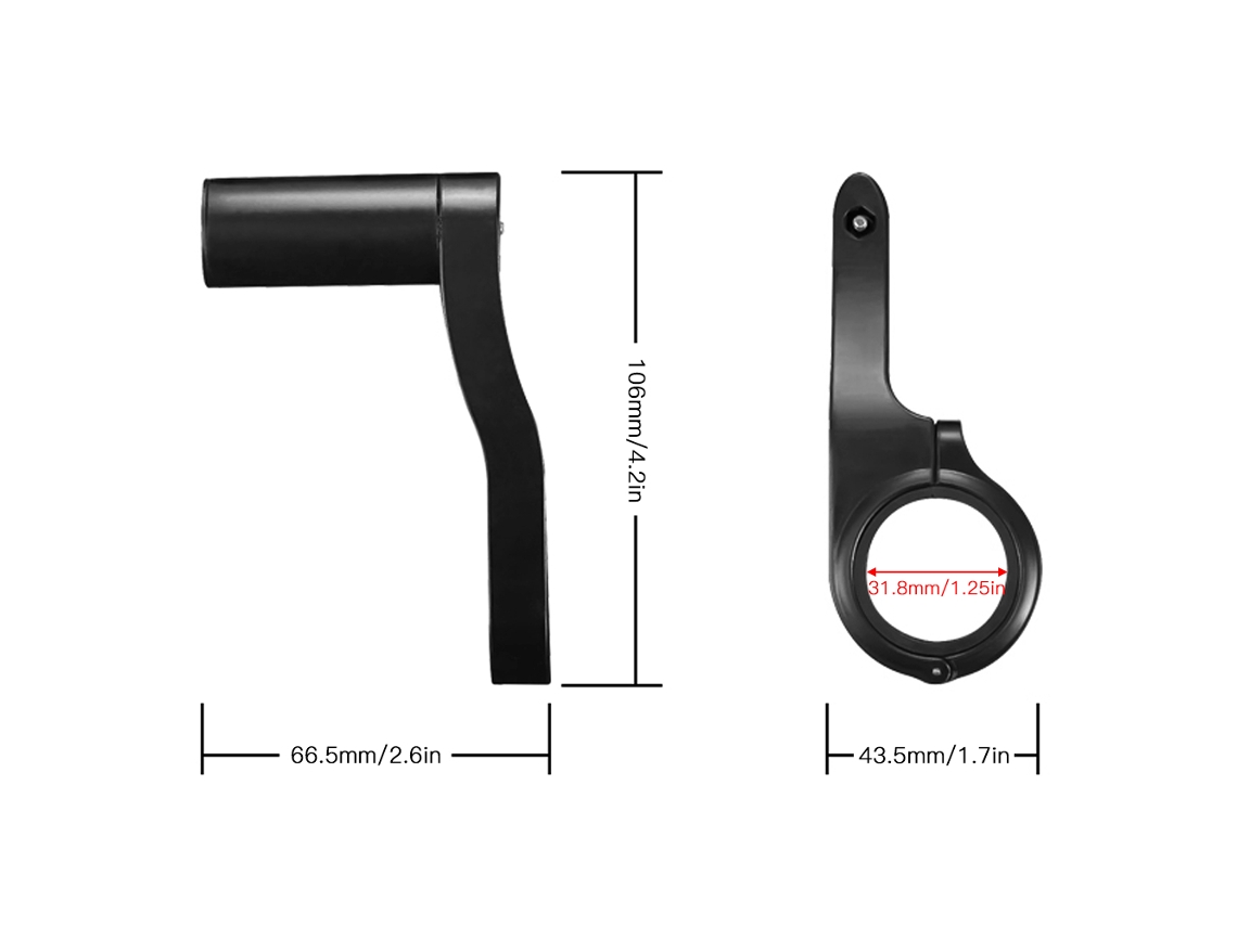 Extensión De Manillar Para Bicicleta Con Soporte Multifuncional Para Ciclocomputador De 31,8 Mm