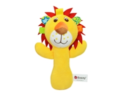Juguete de mano para bebé niño con palo de sonido, lindo juguete de peluche con palo de sonido, león A