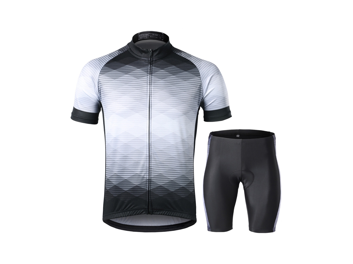 Conjunto De Roupa De Ciclismo Para Homem Com Camisa De Manga Curta E Calções Com Espuma Lixada