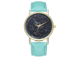 Reloj De Cuarzo Unisex Com Pulseira De Couro Pu, Mostrador Universal, Moda (menta)
